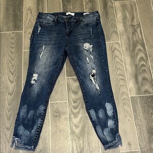 Jessica Simpson Dark Blue Distressed Jeans